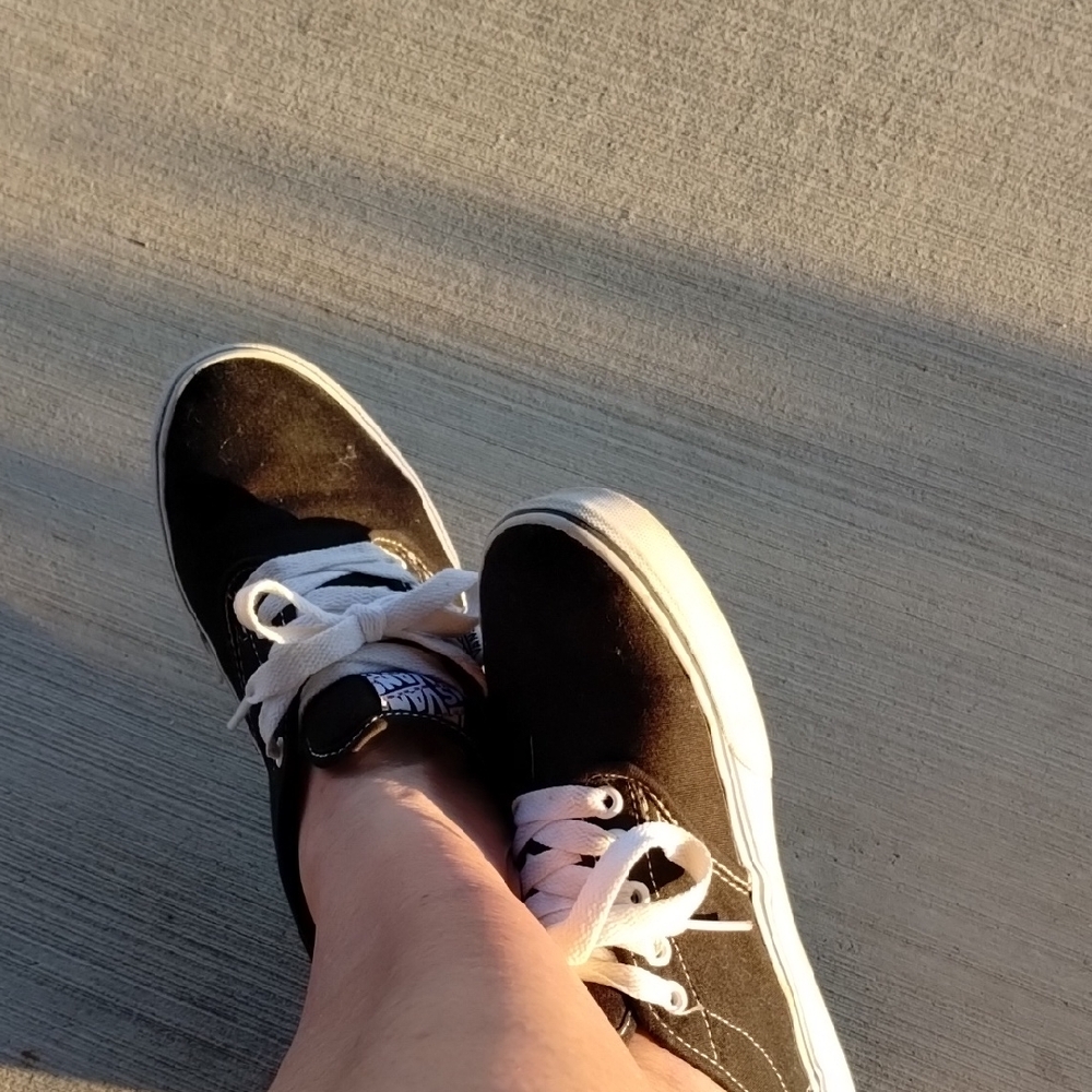 Vans Classic Black and White Canvas Shoes